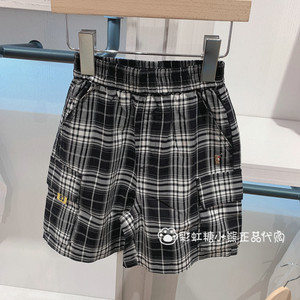 Polo Sport KIDS正品童装 23夏男童纯棉格子休闲短裤B6GP323D0441