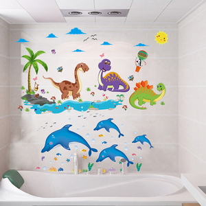 创意厕所浴室墙面装饰防水墙贴纸自粘卫生间瓷砖墙壁贴画卡通墙纸