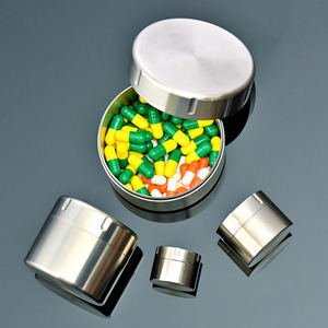 纯钛合金密封仓随身分药盒便携七天大容量药瓶高端装药小盒子急救