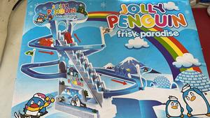 正版Haktoys Arctic Fun Playful Penguin Race Set Flashing