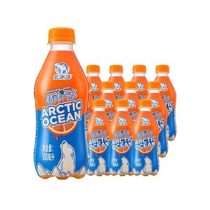 北冰洋桔汁汽水碳酸饮料 老北京果汁汽水 300ml*8瓶 塑料瓶装
