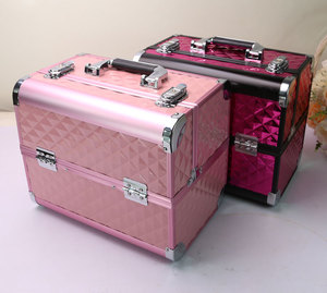 韩国专业大号手提化妆箱 多层美甲箱 带锁彩妆工具箱 化妆包包邮