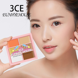 18年新款3CE Eunhye House六色提亮遮瑕膏 修容 粉底膏彩妆盘