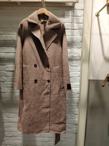 米蔻百家好春秋冬新款韩版宽松中长款羊毛呢女式大衣风衣HTCA722C