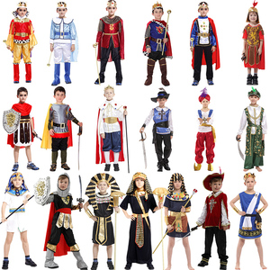 万圣节儿童服装男童阿拉伯国王服亲子装扮古装希腊王子服装演出服