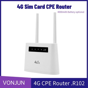 4G Sim Card Router无线插卡LTE路由器移动4G热点分享电池版R102