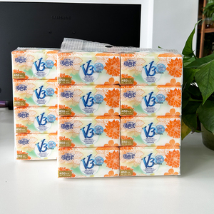 可心柔抽纸80包整箱家用实惠装卫生纸V3面巾纸酒店餐厅纸餐巾纸抽