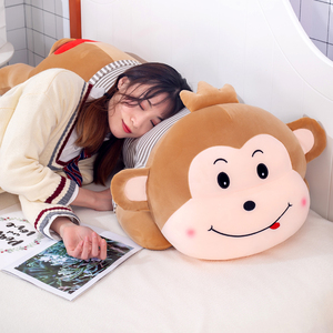 猴子公仔抱枕女生睡觉夹腿长条枕头超软可爱毛绒玩具床上玩偶娃娃