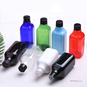 200ml毫升方形长颈瓶 旋盖瓶 PET塑料分装空瓶 带内塞乳液瓶 包材