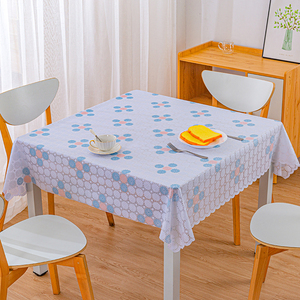 北欧 轻奢桌布防水防油免洗PVC餐桌垫正方形布艺茶几台布麻将桌垫