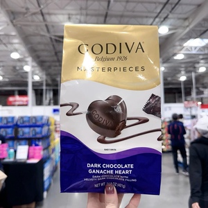 现货 美国Godiva歌帝梵 爱心型黑巧克力421g夹心黑巧独立包装