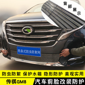 广汽传祺GM8中网外观改装亮条用品gm6汽车防虫网前杠专用防护配件