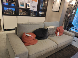 西安宜家 奇维 三人沙发 布艺沙发 沙发套可拆洗多种颜色