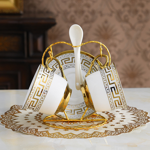 欧式陶瓷咖啡杯套装奢华金边创意家用高档茶具客厅英式下午茶杯