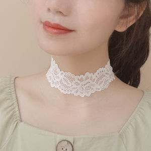 2023新款流行韩版网红脖带优雅脖子加宽颈带个性蕾丝花纹项圈围脖