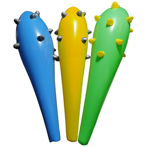彩色狼牙棒充气棒槌软锤子玩具 吹气大号儿童榔头PVC活动道具软胶