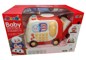 奥飞Q宠多功能益智巴士车 Q208音乐灯光电话互动充电玩具婴儿礼物