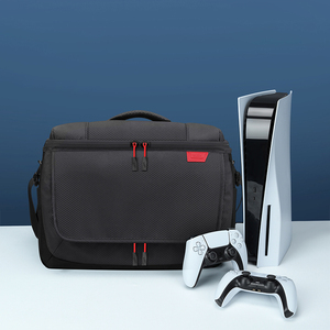 BUBM适用索尼PS5收纳包便携旅行PlayStation游戏机PS4Pro包单肩防水防震主机配件整理袋全套手柄显示器收纳箱