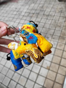 小象挂件钥匙扣饰品背包装饰云南纪念品工艺品大象泰国手工布艺