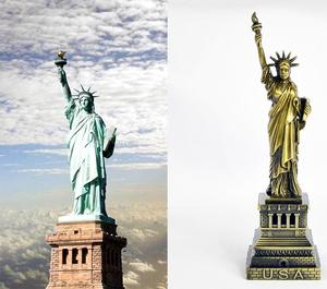 自由女神雕像摆件美国纽约特色建筑模型整装礼盒装金属桌面装饰品