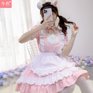 猫耳女仆装粉蓝全套大码粉色可爱cosplay服装Lolita连衣裙洛丽塔