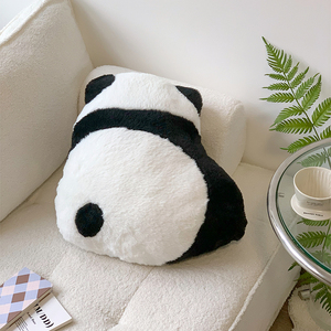 熊猫背影抱枕可爱沙发宿舍椅子靠背奶油风毛绒床头飘窗靠垫坐垫