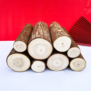 壁炉装饰木材原木小木桩实木带皮摆件道具木柴围栏栅栏木头圆木