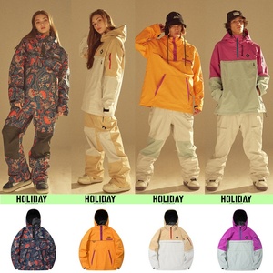 2122HOLIDAY韩国滑雪服防水防风套头雪衣裤冬季户外男女单板橘色