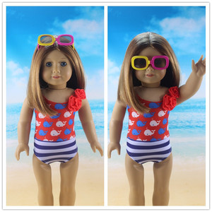 18寸美国女孩衣服夏日泳装服饰AmericanGirlDoll 娃娃泳衣 展柜