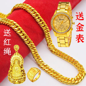 【送金表】大金链子道具越南沙金项链男士不掉色新款镀金黄金链子