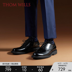 【明星同款】ThomWills男士皮鞋商务正装德比鞋男真皮结婚新郎鞋