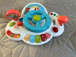 婴幼儿方向盘琴键玩具旋转仿真汽车副驾驶方向盘早教益智玩具