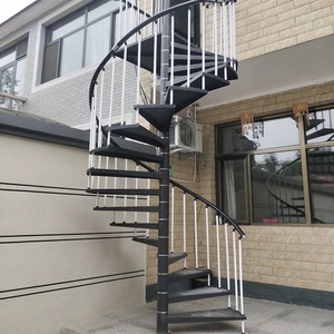 加厚室外旋转楼梯户外直楼梯阳台楼梯定制整体楼梯护栏防滑板踏步