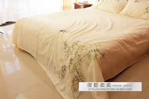 外贸家纺纯棉床单1.5米1.8米床单件尾单绣花双人全棉冬季加大睡单