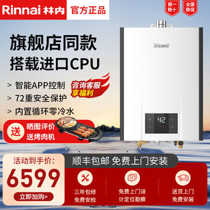 Rinnai/林内RUS-R24E32FRF燃气热水器内置循环零冷水强排防冻24升