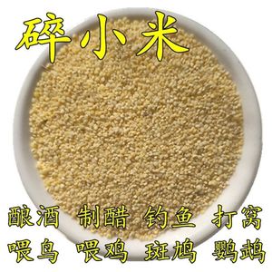 东北便宜新碎小米酿酒喂鸟鸡粮米鹦鹉鸟食草籽米鸽粮麻雀钓鱼打窝