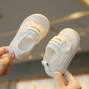 夏季新款宝宝鞋子单网面幼童学步鞋男女童小白鞋软底防滑婴儿鞋子