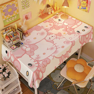 小怪兽桌布insKT猫三丽鸥卡通可爱宿舍书桌布少女心房间装饰布