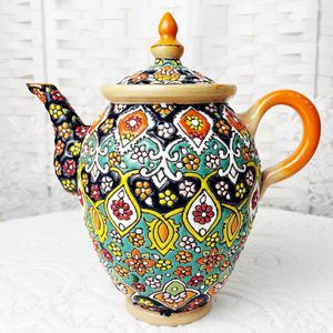 伊朗手工彩绘陶瓷工艺品YL093波斯大号茶壶茶具艺术摆件量大从优