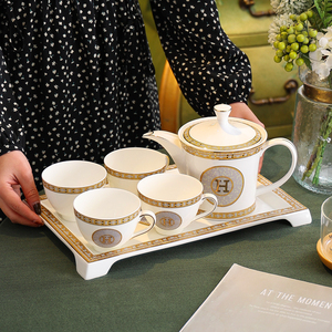 高档陶瓷咖啡具咖啡杯欧式奢华英式下午茶茶具套装家用整套带托盘