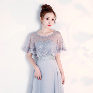 韩式婚纱蕾丝披肩新娘结婚小外套大码斗篷遮肉伴娘服晚礼服薄款夏