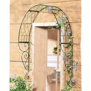 欧式花园室外铁艺拱门窗户壁挂拱形种花架子铁线莲支架植物爬藤架