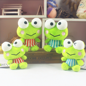 日式新款大眼青蛙毛绒公仔挂件卡通绿蛙小蛙玩偶包挂饰布娃娃玩具