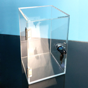 一体带锁亚克力透明带门开盖展示收纳盒防尘罩动漫保管柜龙珠玩具