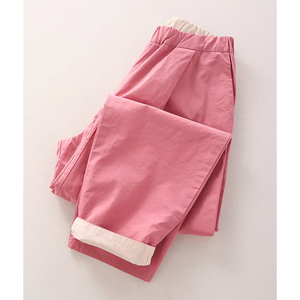 欧货高端粉色柔软高腰西裤女2023春季爆款新款韩版设计感阔腿裤子