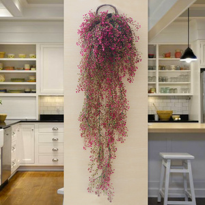 仿真金钟柳壁挂花藤条客厅绿植垂吊植物室内假花藤蔓墙面装饰花