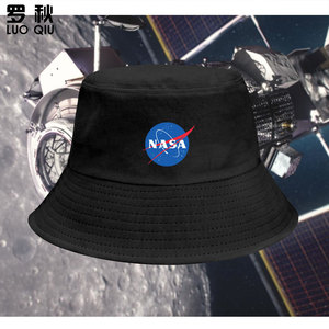 NASA美国宇航局航空航天局联名渔夫帽子男女盆帽户外防晒帽遮阳帽