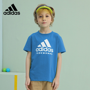 adidas阿迪达斯男童潮t恤短袖 2024新款夏季大童运动上衣男孩半袖