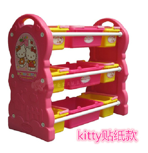 韩版HelloKitty 凯蒂猫玩具架 幼儿园塑料柜玩具架儿童收纳架/柜