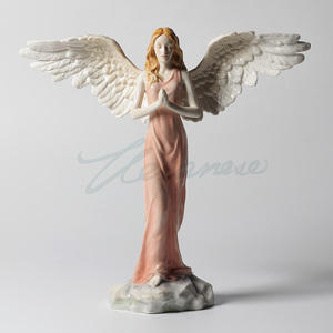 Veronese威罗尼创意工艺品-陶瓷彩釉-天使祈祷-礼品家居装饰摆件